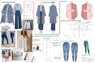 create fashion clothing tech pack and fashion flats