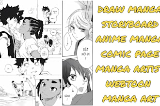 draw anime manga page comic strip manga panel storyboard comic book art