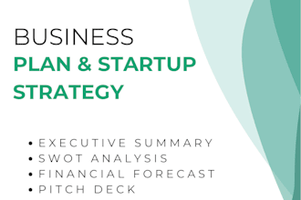 develop a business plan or start strategy for your idea