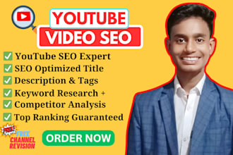 do advanced youtube SEO to rank your videos and grow your channel