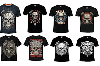 design cool and scary skull t shirt for your brand