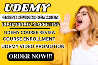 udemy online course promotion and course enrollment