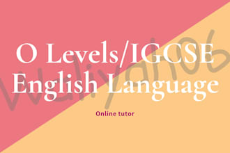 tutor o levels and igcse english language