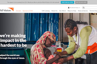 design a nonprofit website for donation fundraising charity crowdfunding grants