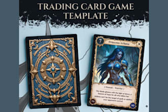 create trading card game card illustration tabletop game tcg ccg card template