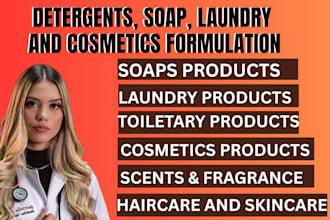 formulate hair , skincare makeup personal products and detergents