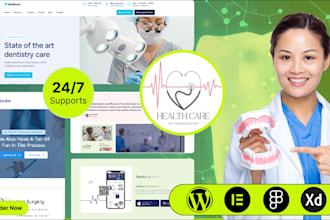 do medical website design, healthcare website, dental website, therapy website
