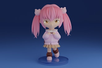 sculpt 3d bjd 3d doll toy design 3d articulated model for 3d printing paper doll
