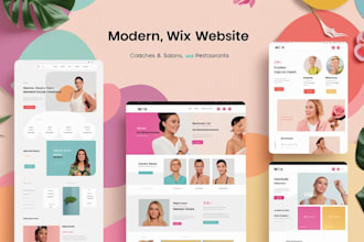 design a modern wix website for coaches, salons, restaurants