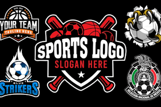 design stunning football, soccer, baseball badge and sports logo