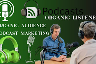 do organic podcast promotion on all podcast platform to real audience