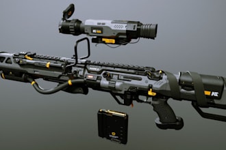 design weapons vehicles armored and gadgets in 3d hard surface style for game