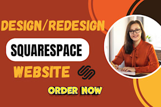 design redesign squarespace website or build website development squarespace