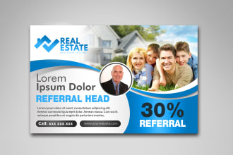 design real estate  flyer, poster, brochure and postcard