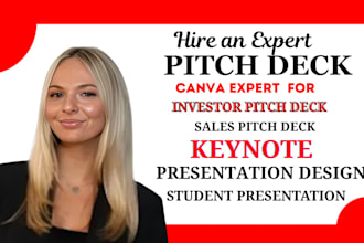 design or redesign keynote, powerpoint, google slides or pitch deck presentation