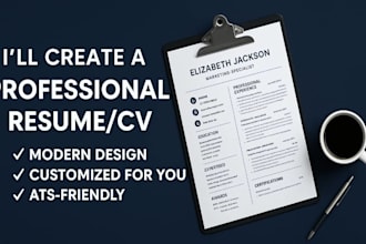 create a professional and modern CV or resume that gets results