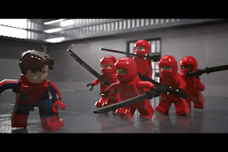 create lego character art