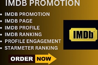 promote imdb profile, imdb page, movie rating to increase the start meter