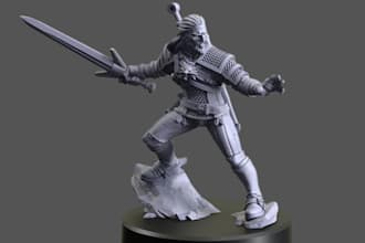 sculpt 3d printing stl file dnd fantasy miniatures character