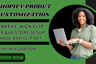 set up zakeke, kickflip, or customily product configurator for shopify