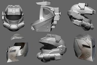sculpt printable custom 3d model 3d mask,3d helmet, oni mask, cosplay design stl