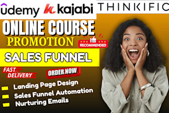 promote udemy online course, udemy course mareting, thinkific course marketing