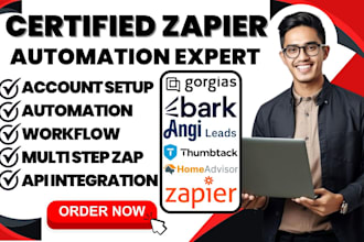 do zapier integration gorgias homeadvisor thumbtack angi leads bark automation