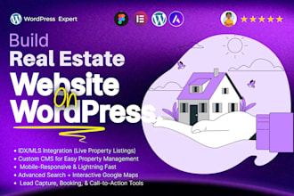 real estate website design with elementor, wordpress design, houzez homey expert