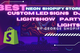 build shopify light neon sign led light store dj lightshow