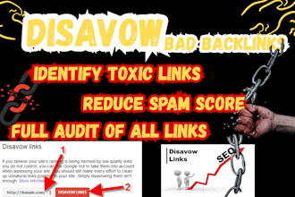disavow bad backlinks, remove negative SEO penalty, disavow file for toxic links
