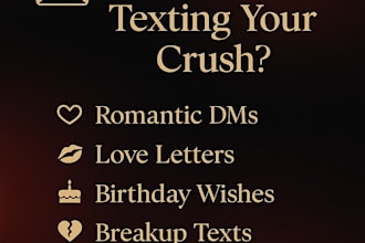 write romantic messages and love letters for you