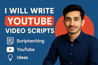 write engaging and SEO optimized youtube video scripts