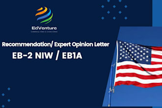write recommendation letter and expert opinion for eb2 niw eb1a o1 visa