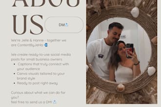 complete social media posts with captions and canva visuals