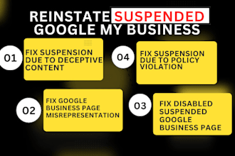 reinstate and fix suspended google my business page fix appeal gmb suspension