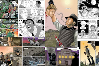 draw comic book page, graphic novel illustration, nsfw comic book, comic artist