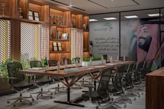 redesign 3d conference room, commercial office, interior layout, cgi rendering