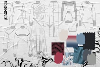 create professional fashion tech packs and technical drawings