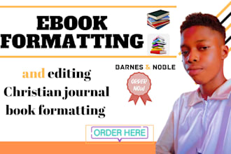 ebook formatting manuscript document editing christian journal book formatting