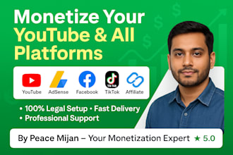 monetize your youtube channel and set up all revenue generating platforms
