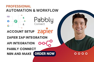 automate your workflow using zapier, pabbly, make, n8n, or integromat