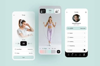 develop advanced fitness app, health, gym workout, personal trainer website