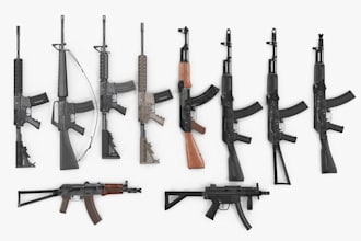 build game ready 3d gun and weapon assets with high realism