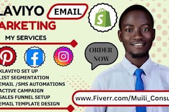 klaviyo email marketing automation and campaign, shopify sales funnel expert