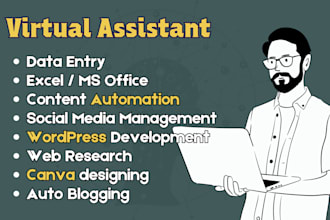 be your expert virtual assistant for automation, data entry, and wp solutions