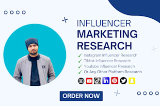 research instagram, tiktok, and youtube influencers for your brand