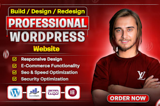 build or rebuild professional wordpress website design or blog