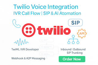twilio voice integration twiml ivr logic call flow sip webhook api twilio a2p