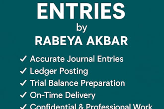 prepare journal entries, post to ledgers, and trial balances