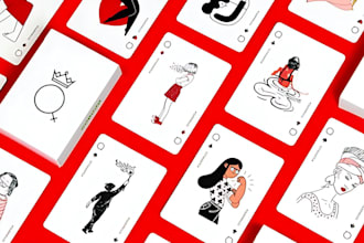 design stunning 52 card custom deck poker, play cards box mockup included